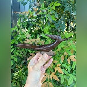 Vintage Hand Carved Ironwood Roadrunner Bird Figurine Sonoran Desert